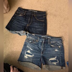 American Eagle Denim Shorts - Dark and Light Wash